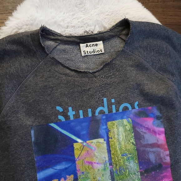 Acne Studios Fletcher Video Print Graphic Pull Over Sweater - Picture 3 of 11